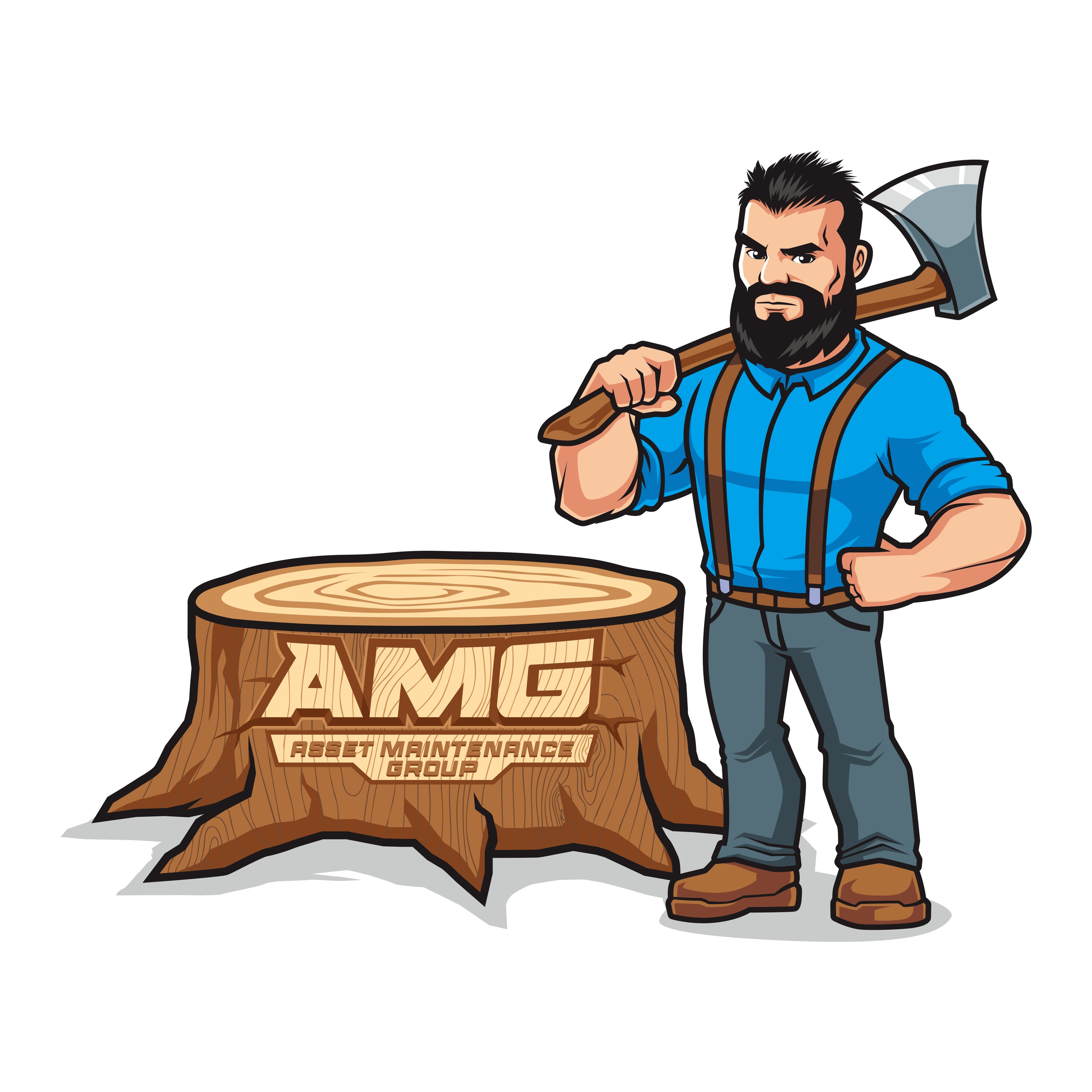 Traditional AMG Lumberjack with Tree Stump T-Shirt
