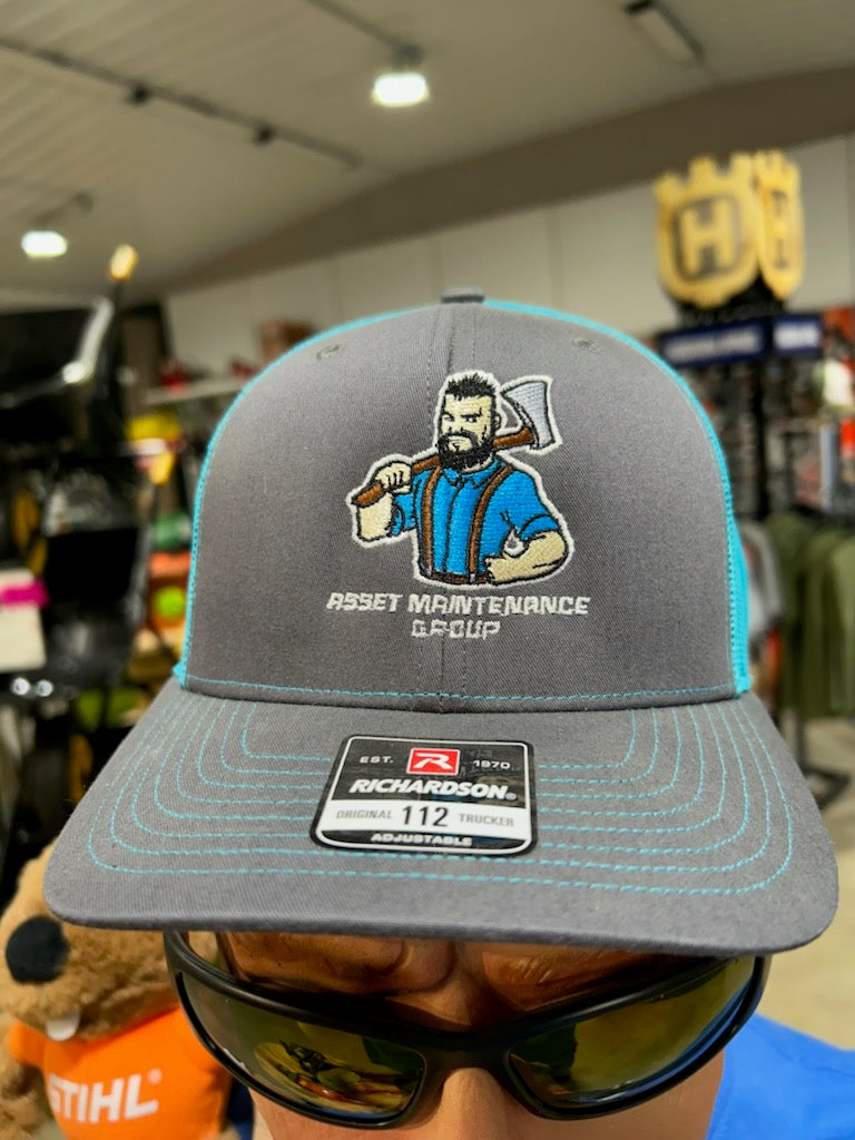 Richardson Grey/Blue Ball Cap with AMG Lumberjack