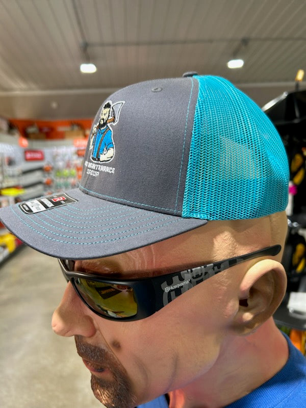 Richardson Grey/Blue Ball Cap with AMG Lumberjack